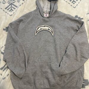VTG San Diego Chargers NFL Gray Hoodie with bolt LoGO